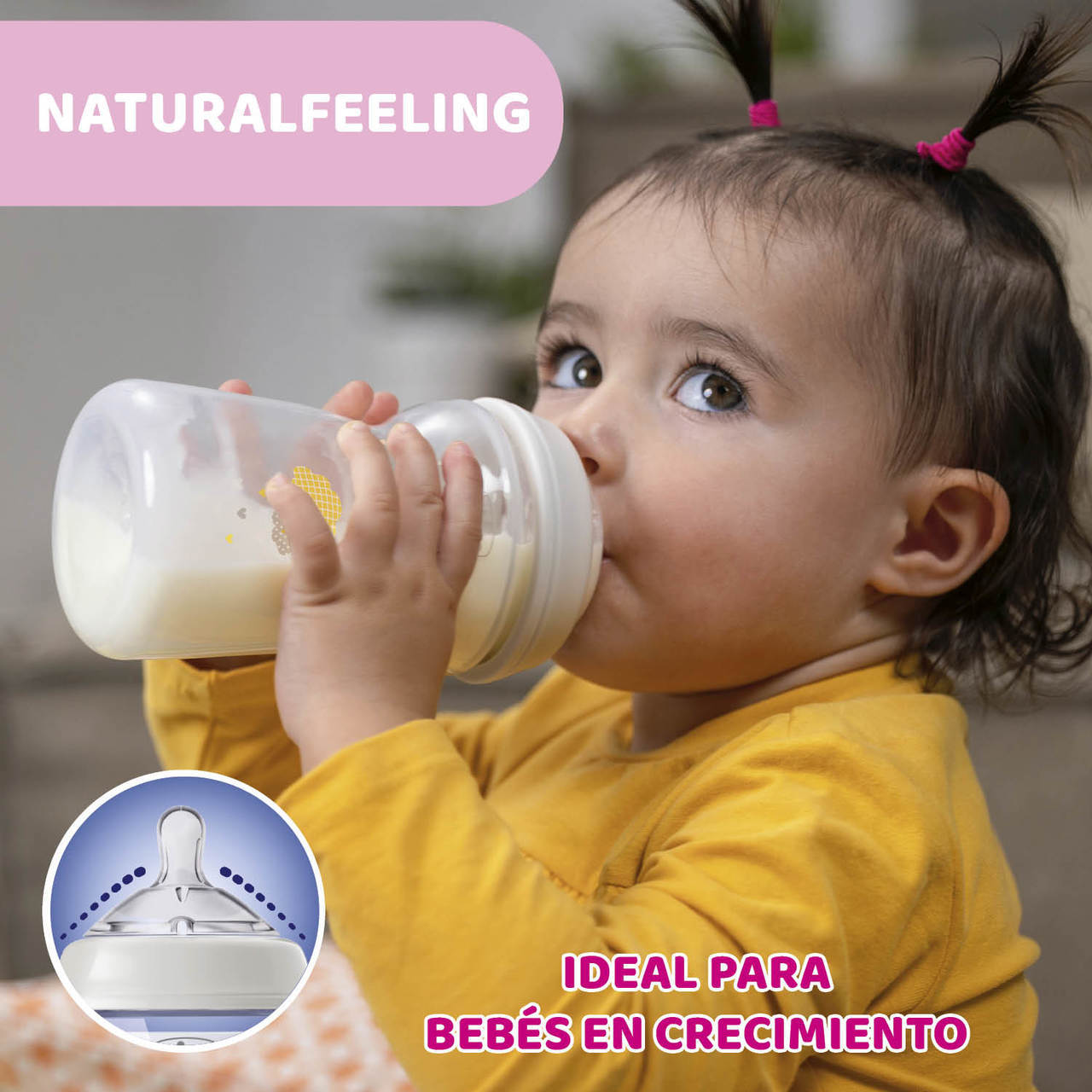 Chicco Natural Feeding Bottle Pp_ 6M+ - 330ml