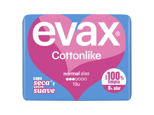 Evax Cottonlike Normal Tabs (x19 pads) - Healtsy