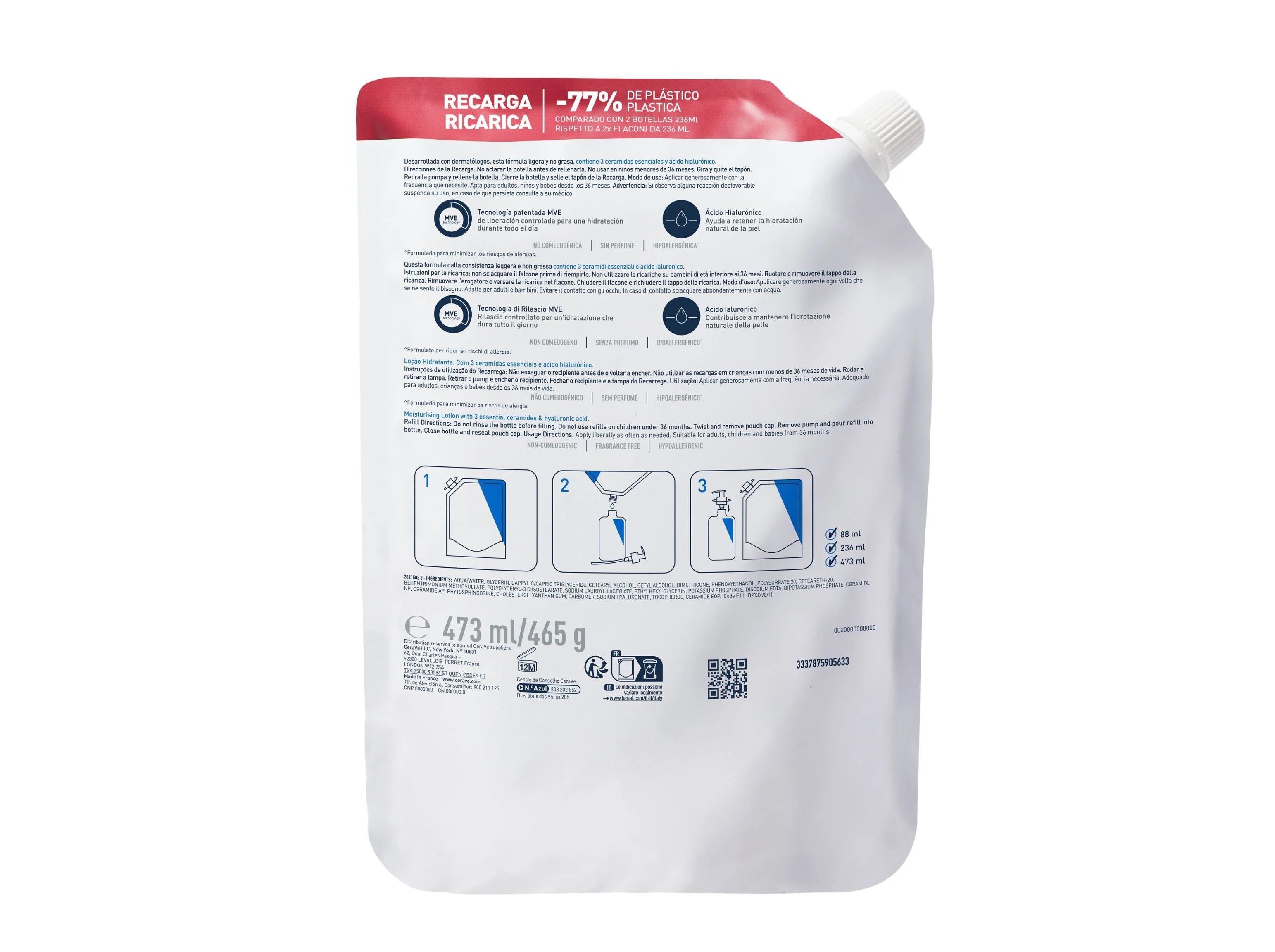 Cerave Loción Hidratante - Recarga - 473ml