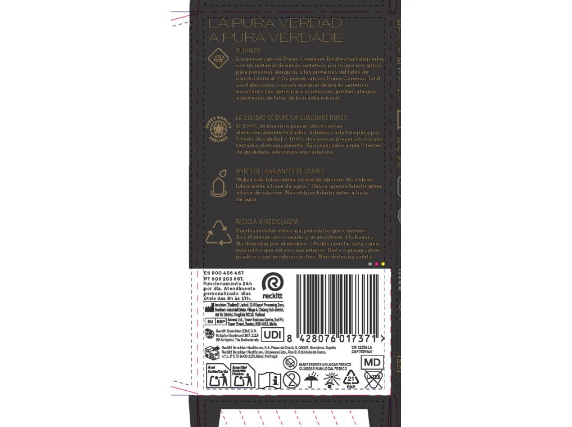 Durex Total Connection Extra Lubricated (x10 condoms) - Healtsy