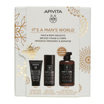 Apivita Men Wrinkle Cream 50ml + Cleansing Gel 50ml + Free Shampoo/Shower Gel 250ml - Healtsy