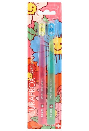Curaprox CS12460 Toothbrushes Velvet (Twin Pack) - Healtsy