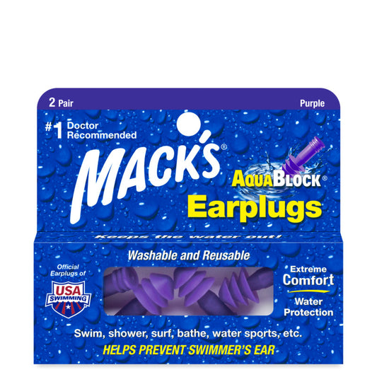 Mack S Aquablock Silicone Earplug (x4 units) - Healtsy