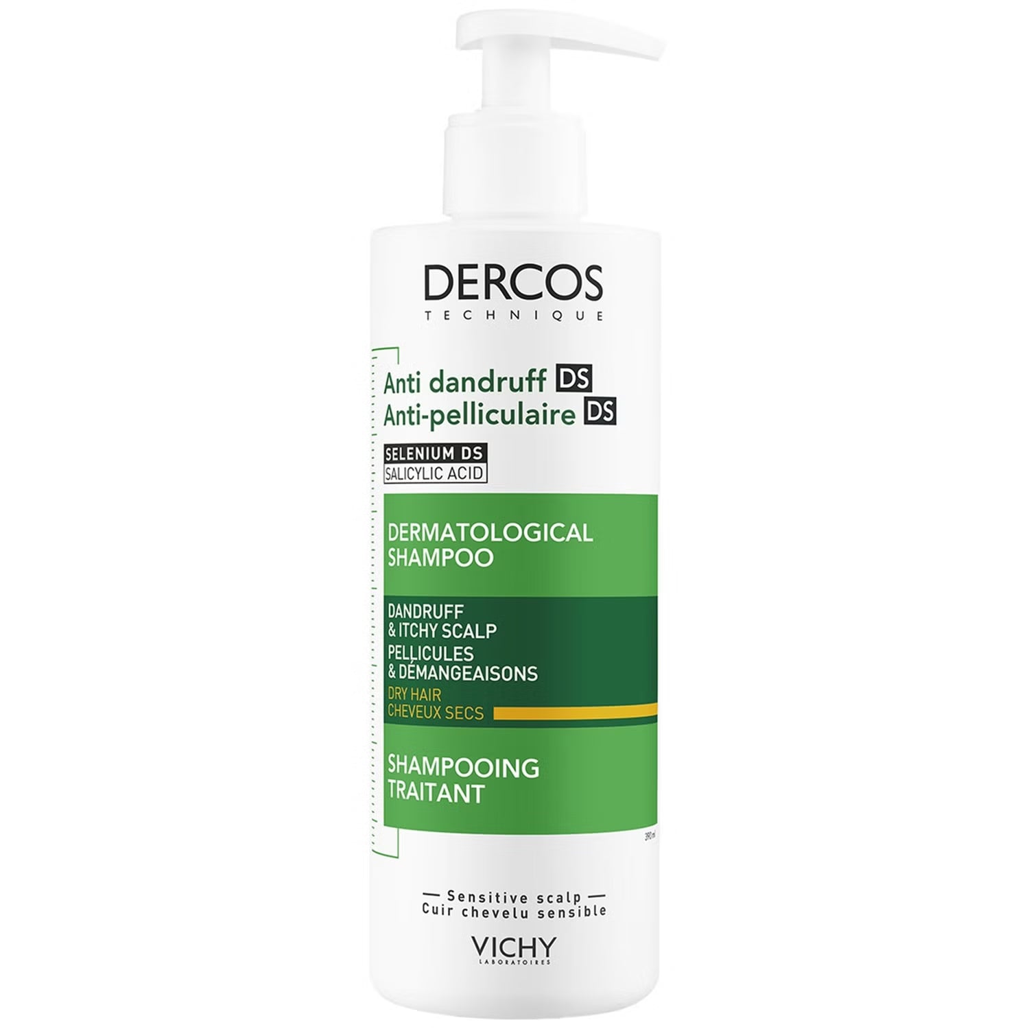 Dercos Antidandruff Dry Dandruff Shampoo (Pack 390ml + Refill 390ml) - Healtsy