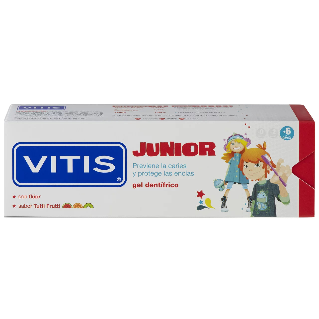 Vitis Júnior Tutti Fruti Toothpaste Gel - 75ml - Healtsy