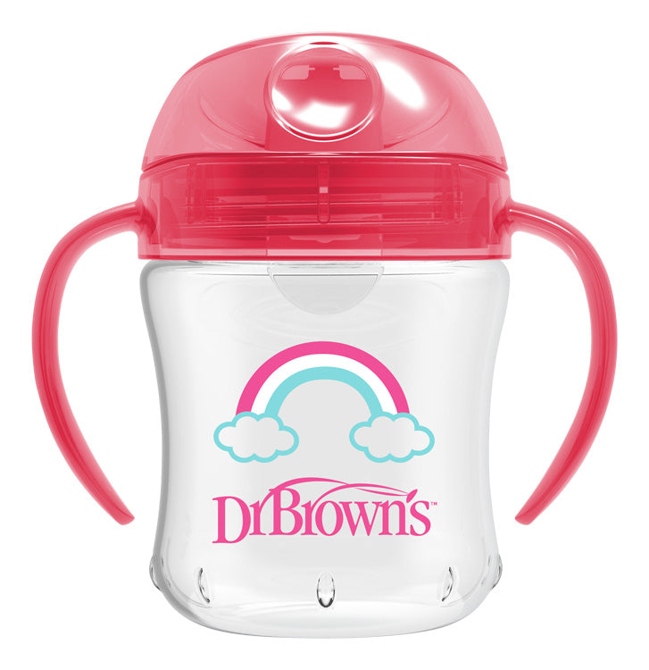 Dr Brown's Soft Pink Transition Cup - 6M+ - 180ml - Healtsy