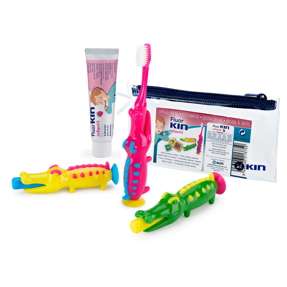 Fluor Kin Children's Travel Strawberry Toothpaste + Toothbrush - Healtsy [grok-v1]