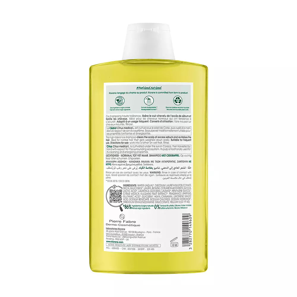Klorane Capillary Cider Pulp Shampoo - 400ml - Healtsy