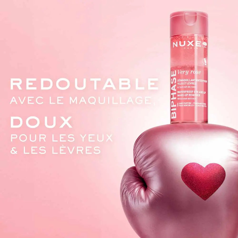 Nuxe Very Rose Biphasic Makeup Remover for Eyes/Lips - 100ml - Healtsy