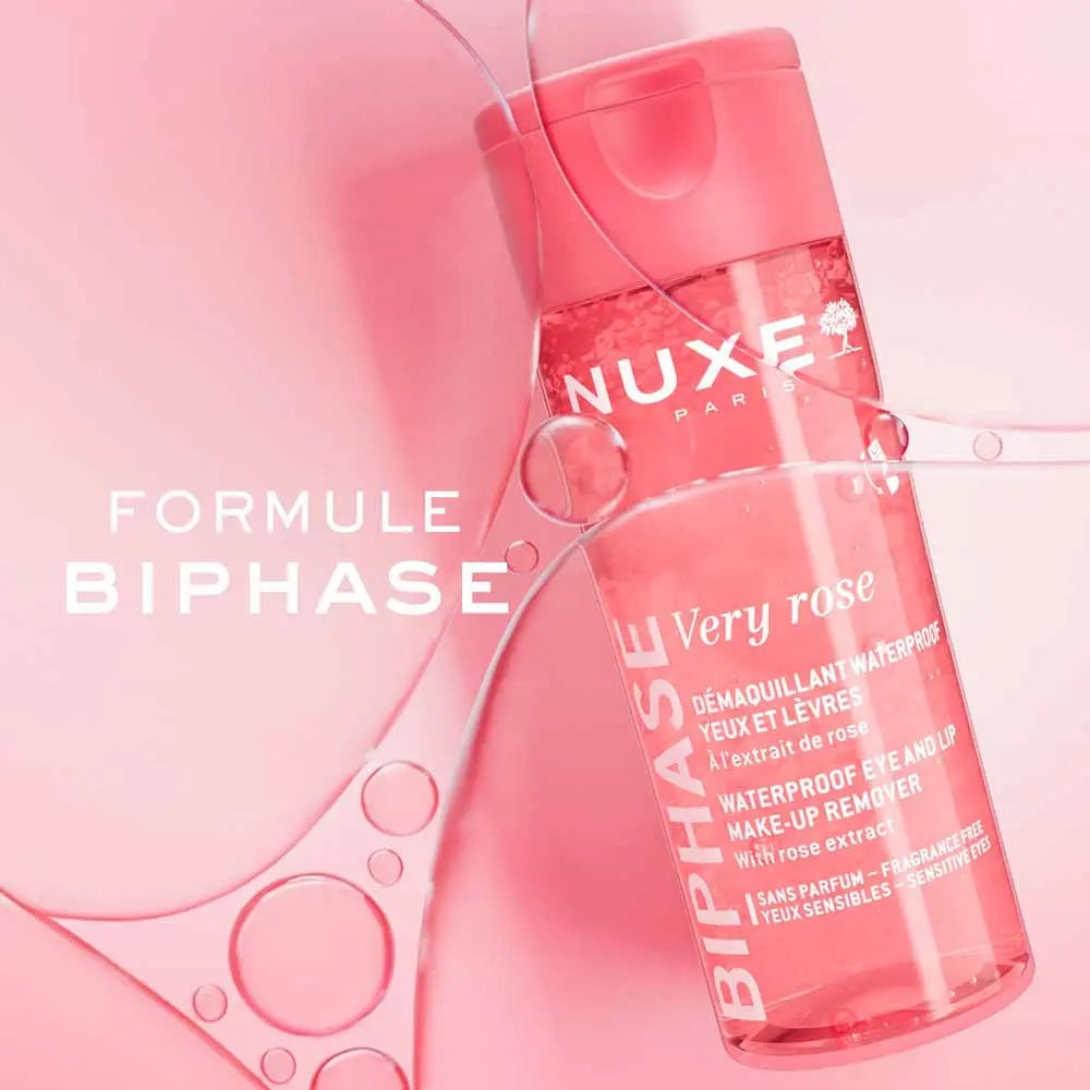 Nuxe Very Rose Biphasic Makeup Remover for Eyes/Lips - 100ml - Healtsy