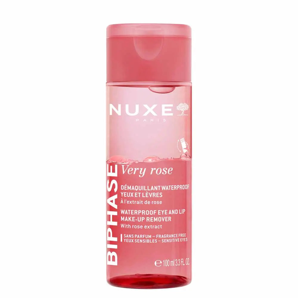 Nuxe Very Rose Biphasic Makeup Remover for Eyes/Lips - 100ml - Healtsy