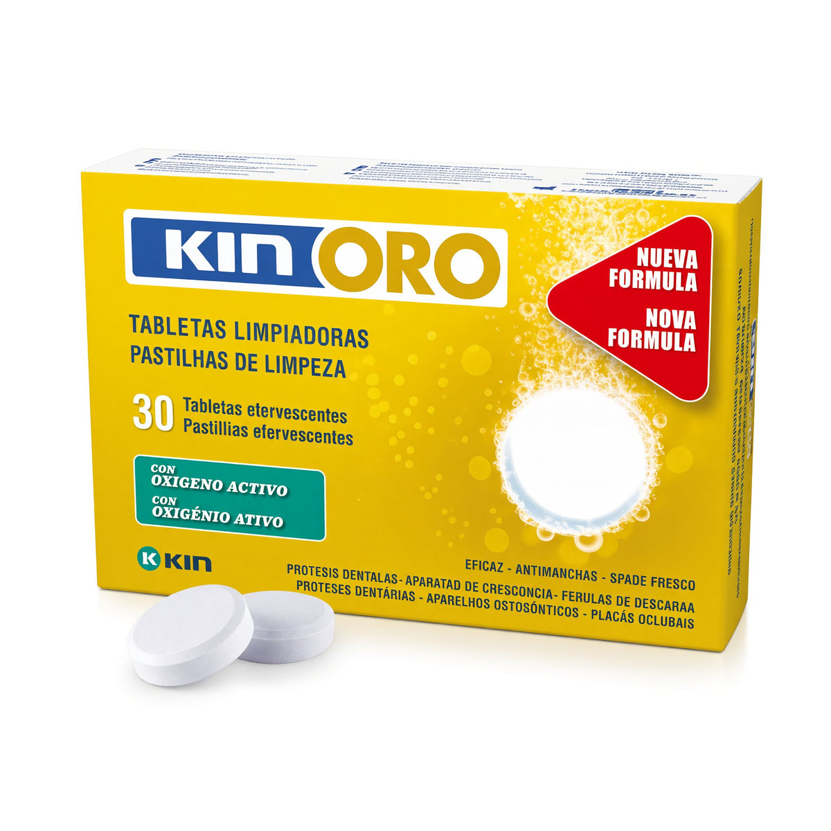 Kin Oro Effervescent Tablets for Denture Cleaning (x30 units) - Healtsy [grok-v1]