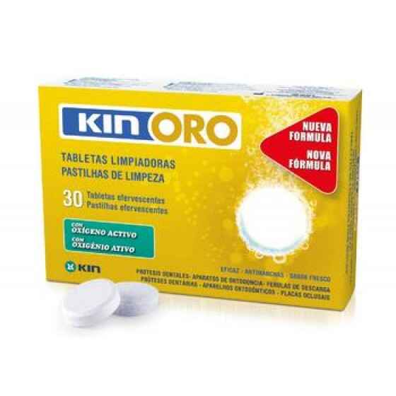 Kin Oro Effervescent Tablets for Denture Cleaning (x30 units) - Healtsy