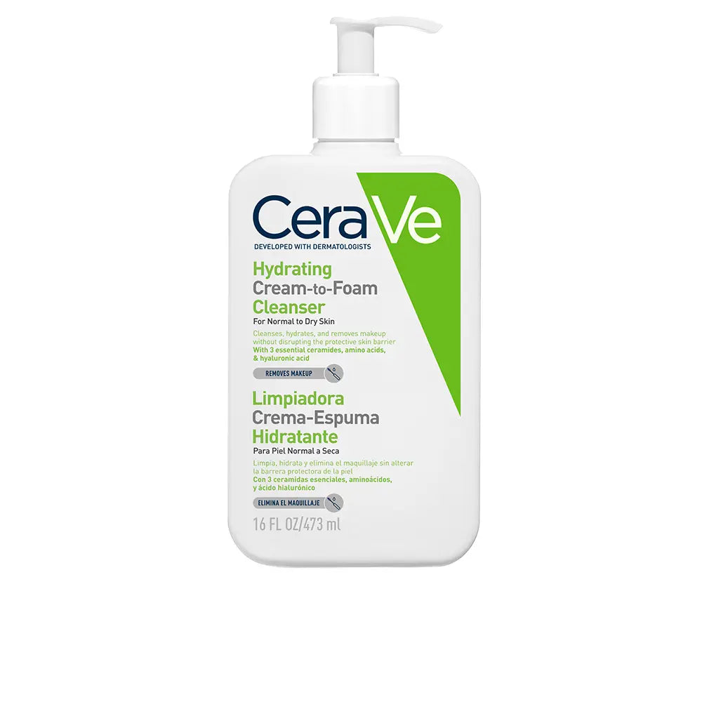CeraVe Hydrating Cream-to-Foam Cleanser - 473ml - Healtsy