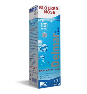 Delmar Pure Hypertonic Sea Water Spray - 3A+ - 120ml - Healtsy