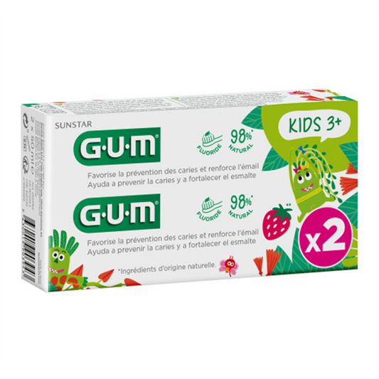 Gum Kids Erdbeer-Zahnpasta – 50 ml (Doppelpack)