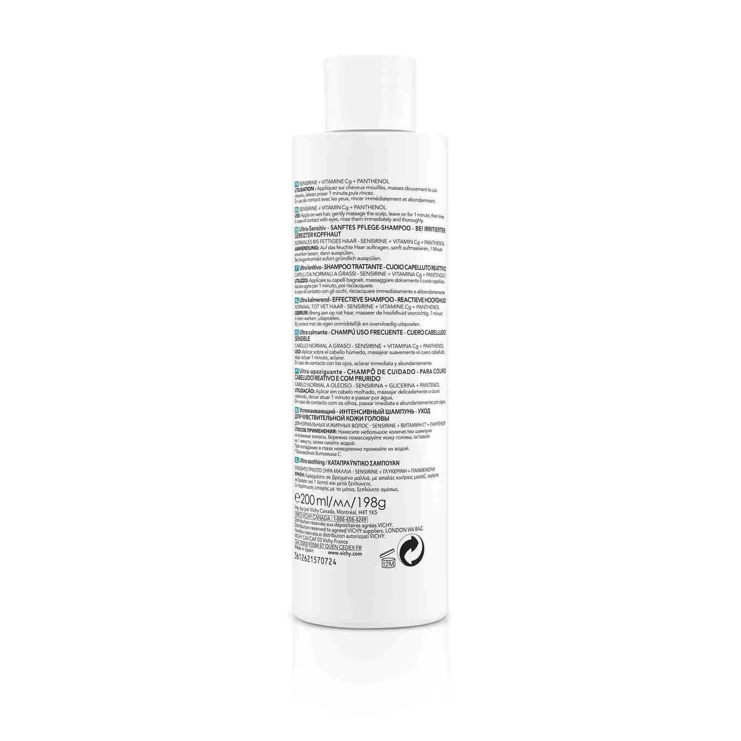 Dercos Ultra-Beruhigendes Shampoo für normale/fettige Kopfhaut, 200 ml