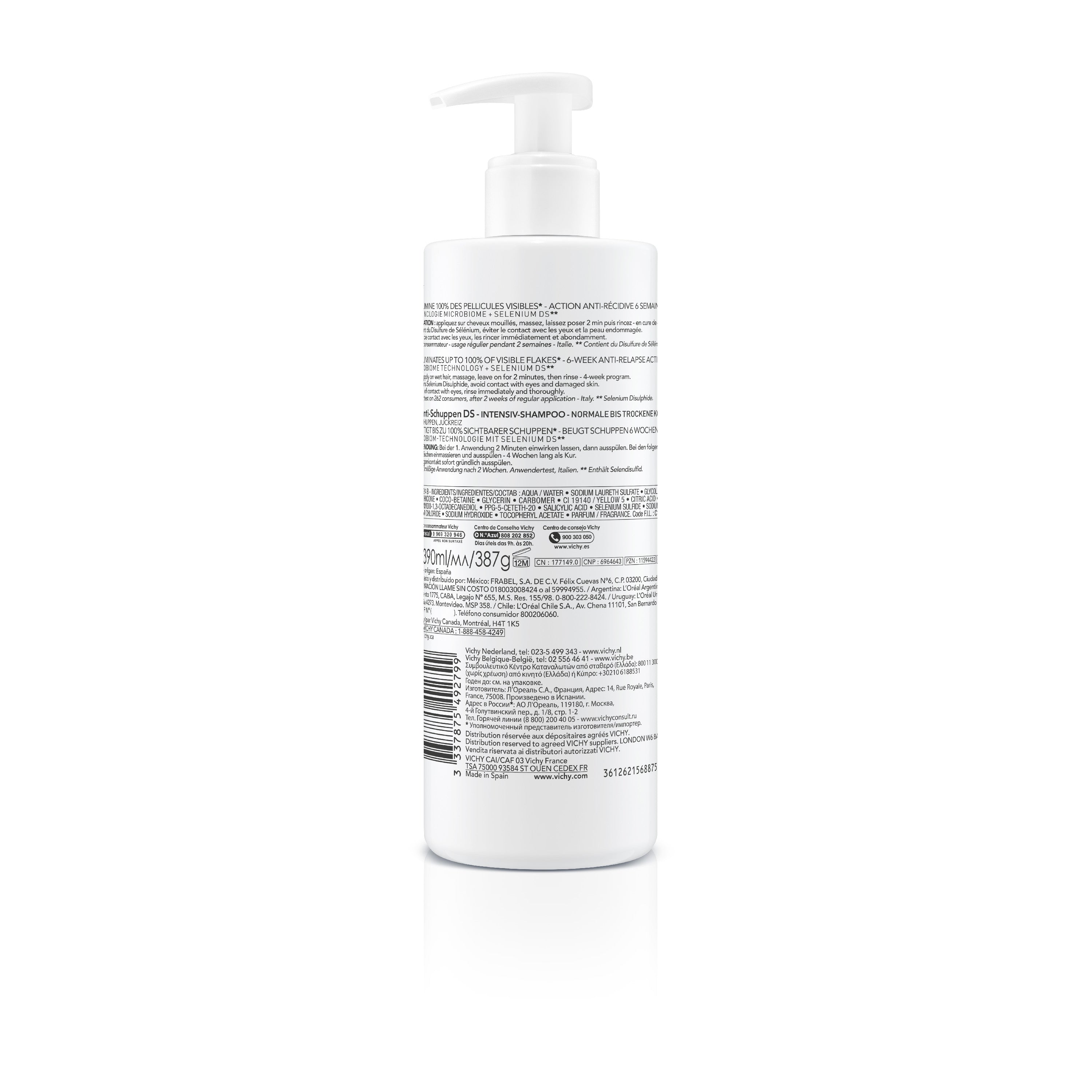 Dercos Anti-Dandruff Shampoo for Dry Hair - 400ml - Healtsy