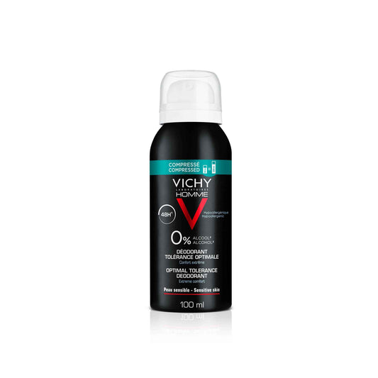 Vichy Homme Deodorant Spray 48H Optimal Tolerance - 100ml - Healtsy
