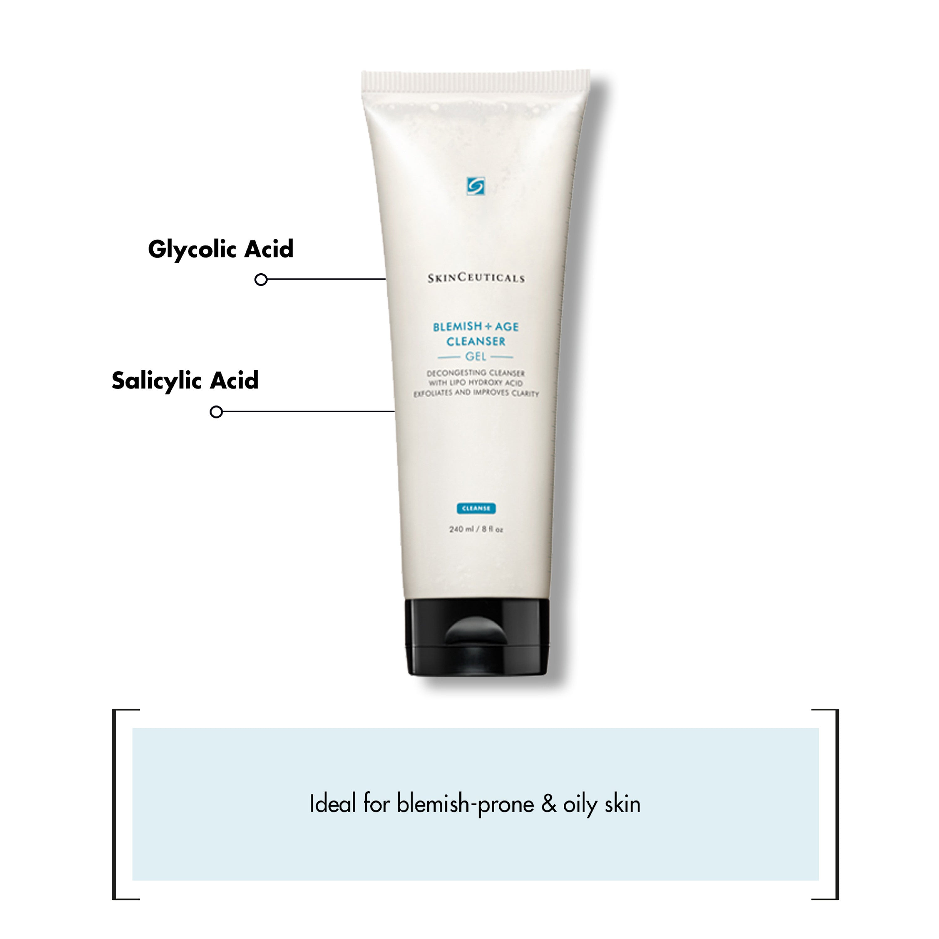 Skinceuticals Blemish+Age Cleansing Gel - 240ml - Healtsy