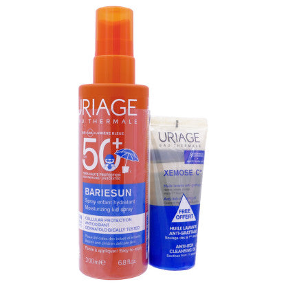 Uriage Bariesun Spray Kids SPF50+ - 200Ml + Washing Oil -50ml - Healtsy