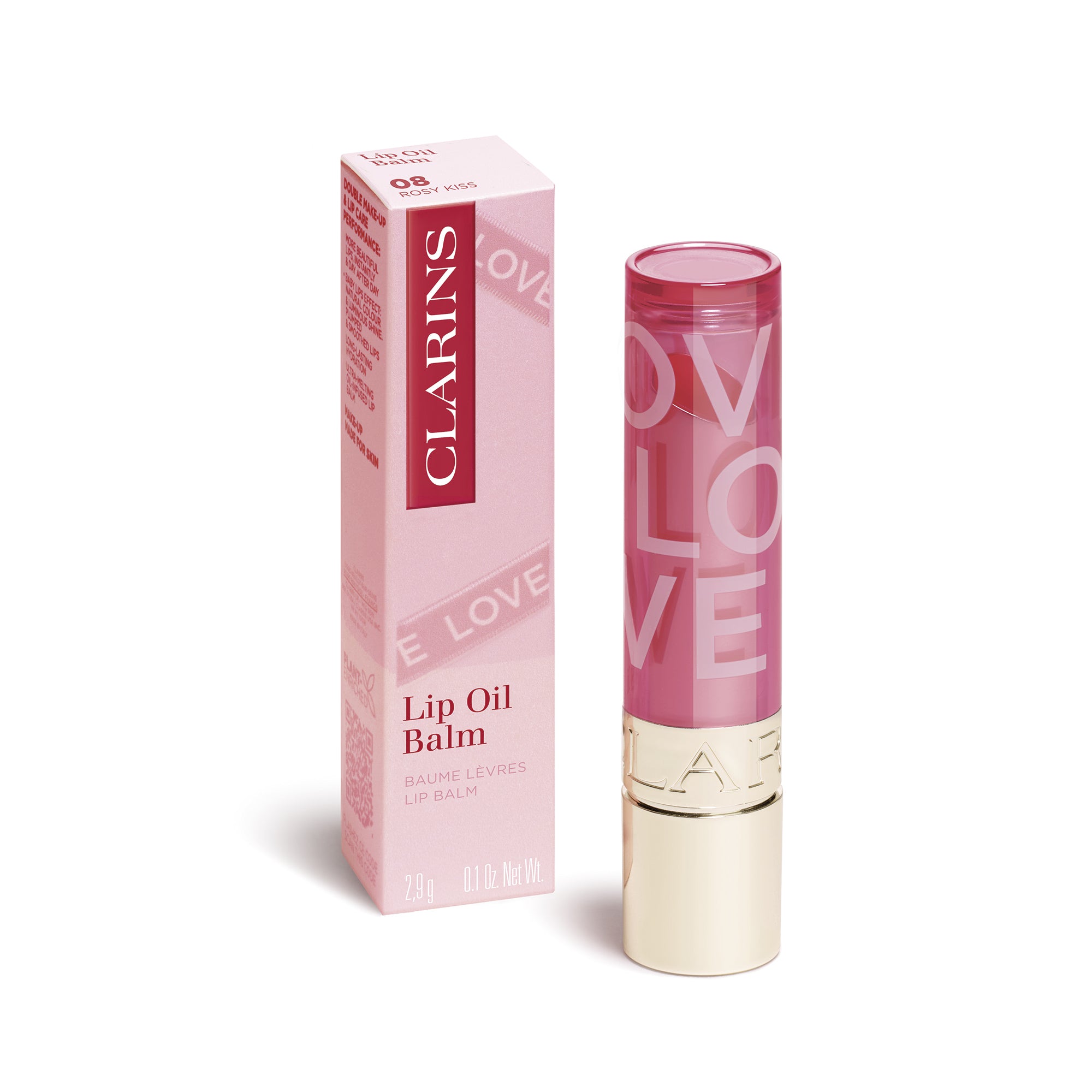 Clarins Lip Oil Balm_ 08_ Rosy Kiss - Healtsy