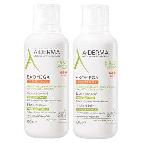 A-Derma Exomega Control Emollient Balm - 400ml (Double Pack) - Healtsy