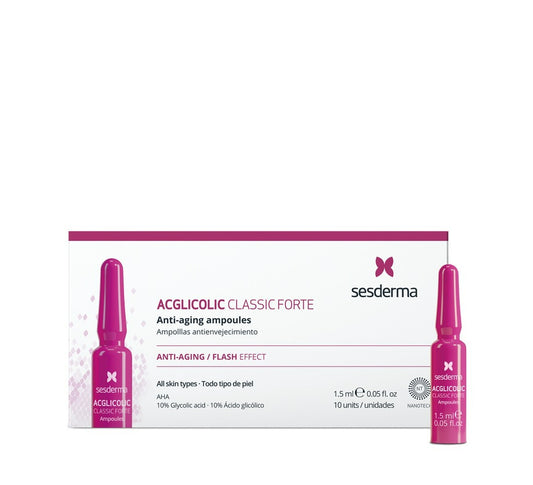 Sesderma Acglicolic Classic Forte Anti-Aging - 1.5ml (x10 ampoules) - Healtsy