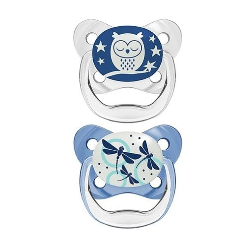 Dr Browns Prevent Night Pacifier_ 0-6M_ Blue (x2 units) - Healtsy