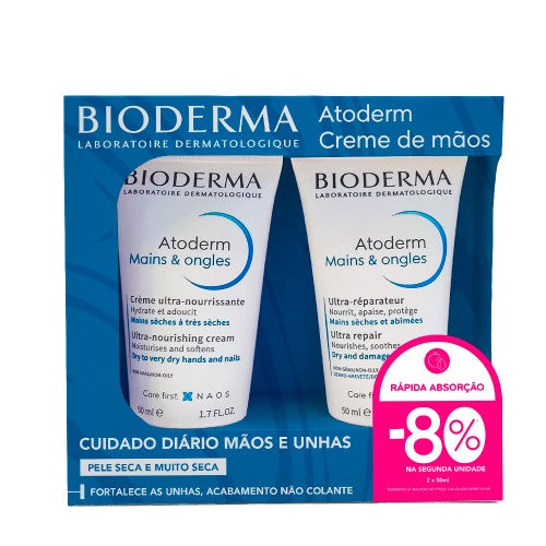 Bioderma Atoderm Hand Cream - 50ml (Double Pack)