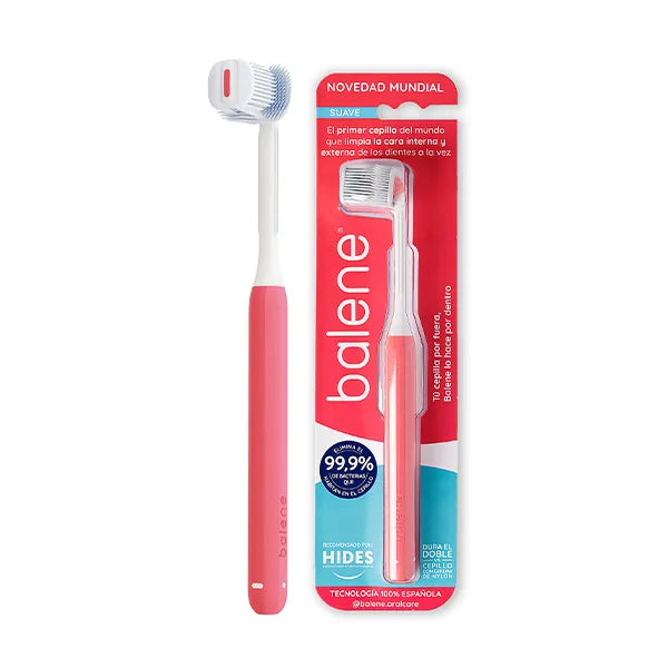 Balene Toothbrush_ Soft_ Coral - Healtsy
