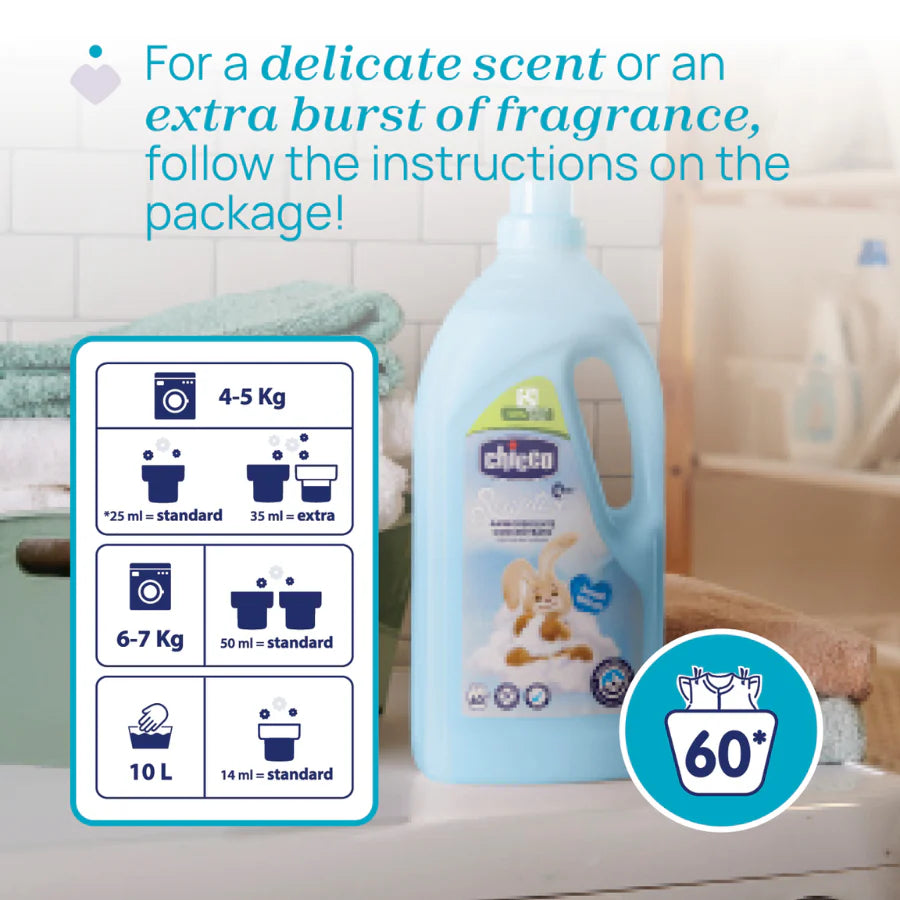 Chicco Concentrated Fabric Softener Talc – 1.5L (ref. Ch.Hig67294210000 ) - Healtsy