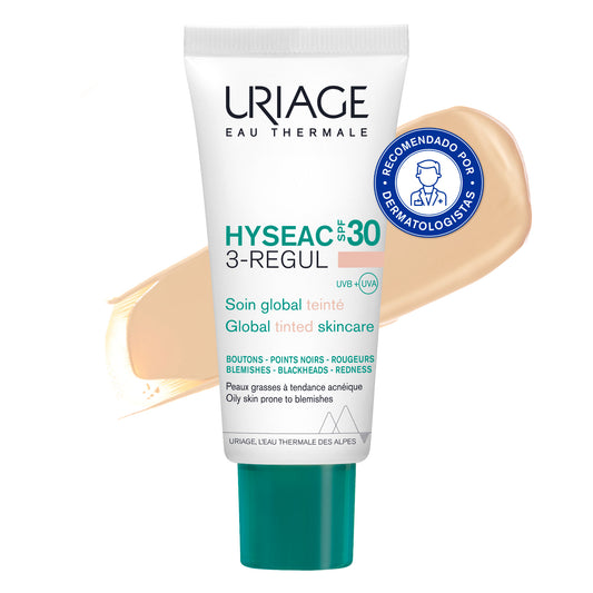 Uriage Hyséac 3-Regul Global Tinted Skin-care SPF30+ - 40ml - Healtsy