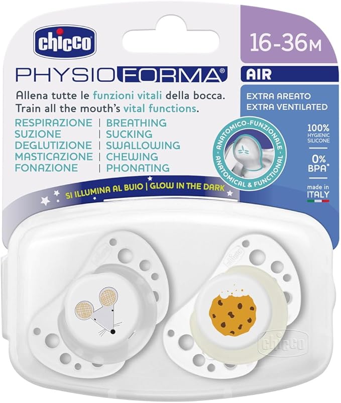 Chicco Physio Air Pacifier _Gray_ 16-36M (x2 units)