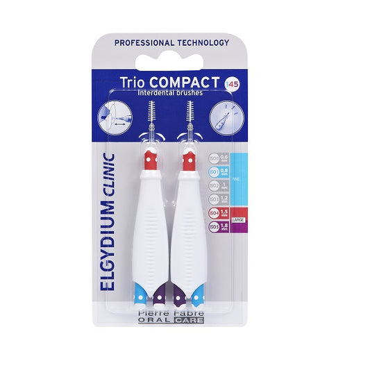 Elgydium Clinic Brush Triocompact Wide Spaces (x2 units) - Healtsy