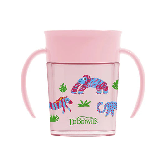 Dr Browns Cheers 360º Cup Without Mouthpiece - 200ml (Pink) 6months + - Healtsy