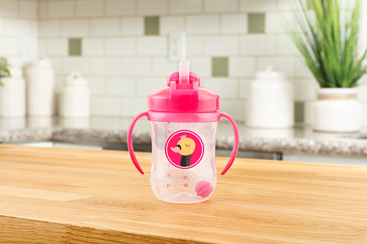 Dr Brown's Pink Straw Cup 270ml - Healtsy