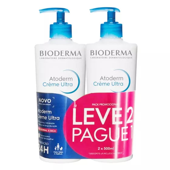 Bioderma Atoderm Ultra Cream - 500ml (Double Pack) - Healtsy