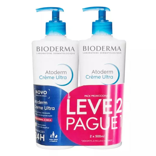 Crema Bioderma Atoderm Ultra - 500 ml (paquete doble)