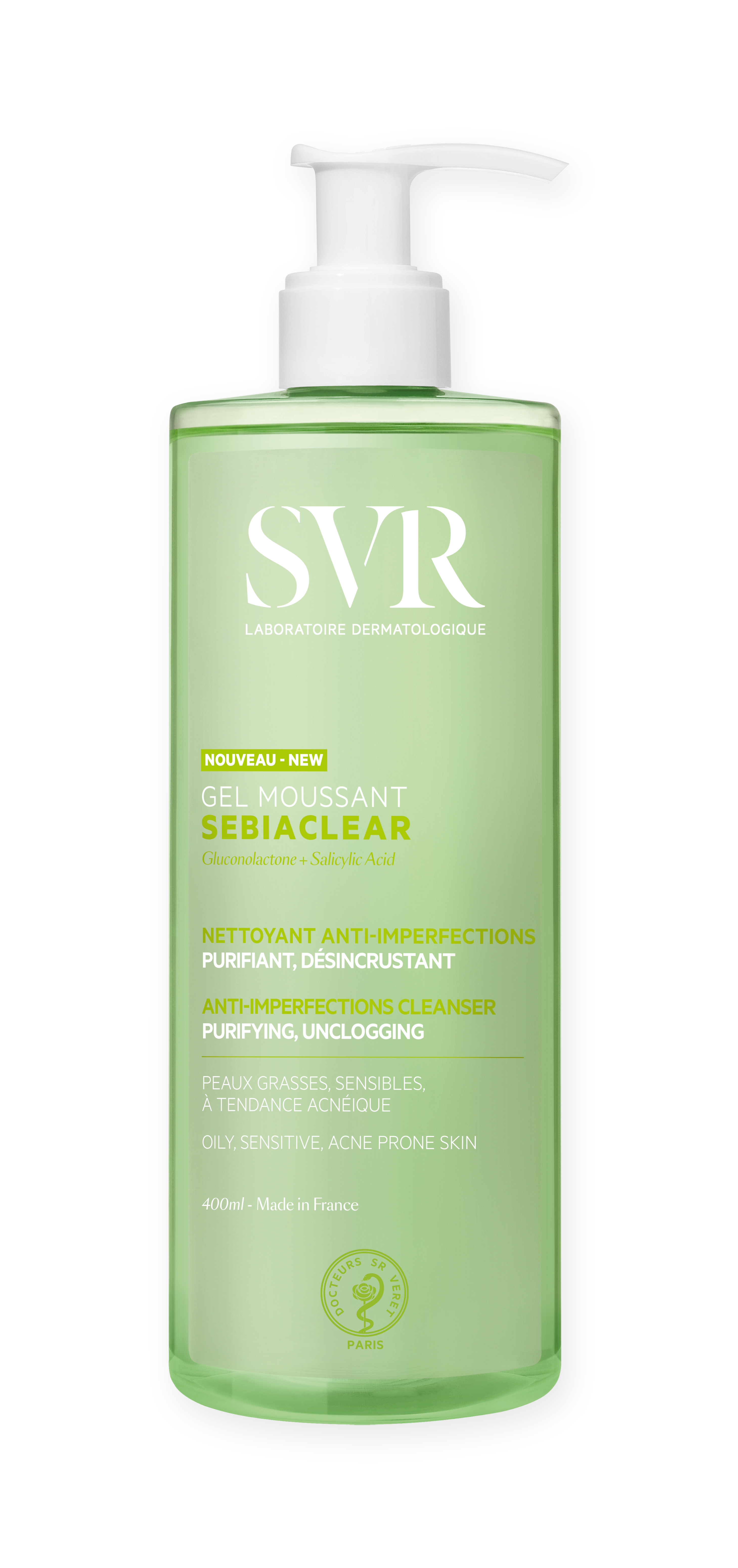 SVR Sebiaclear Gel Moussant - 400ml - Healtsy