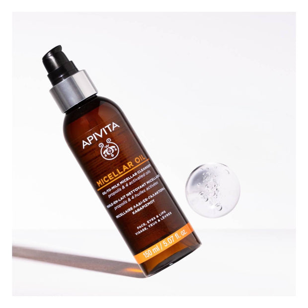 Apivita Micellar Oil Milk for Face, Eyes and Lips 150ml - Healtsy