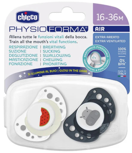 Chicco Physio Air Pacifier Blue 16-36M (x2 units) - Healtsy