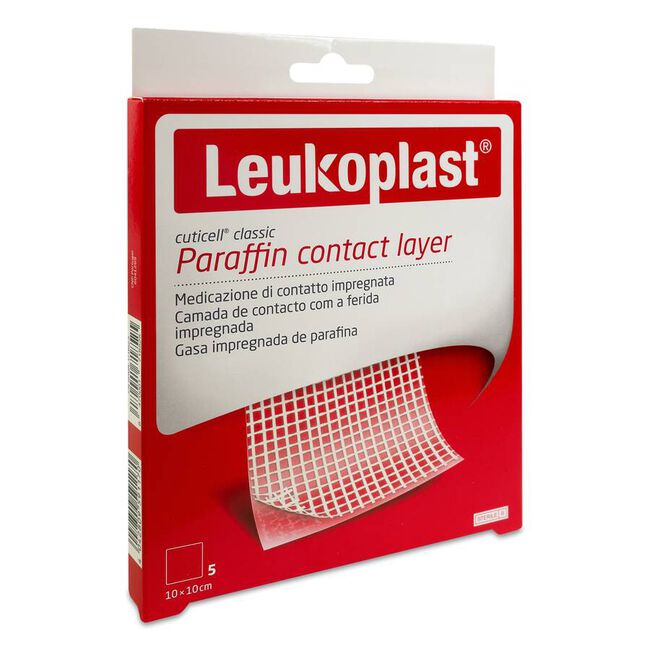 Leukoplast Cuticell Classic Paraffin Gauze Compress 10x10cm (5 units) - Healtsy