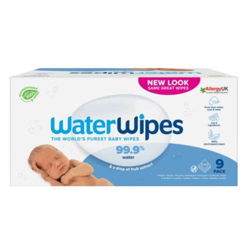 Waterwipes Biodegradable Baby Wipes (9 x 60 units) - Healtsy