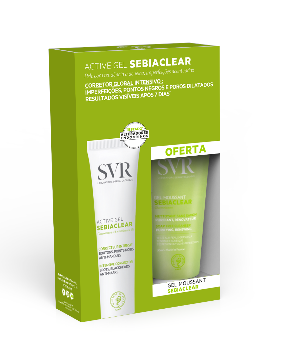 SVR Sebiaclear Gel Activo+De Mouss 55ml