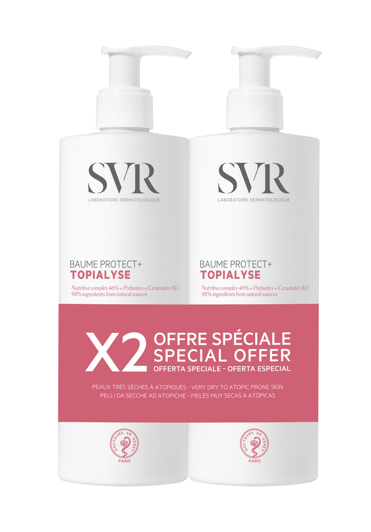 SVR Topialyse Baume Protect+ - 400ml (paquete doble)