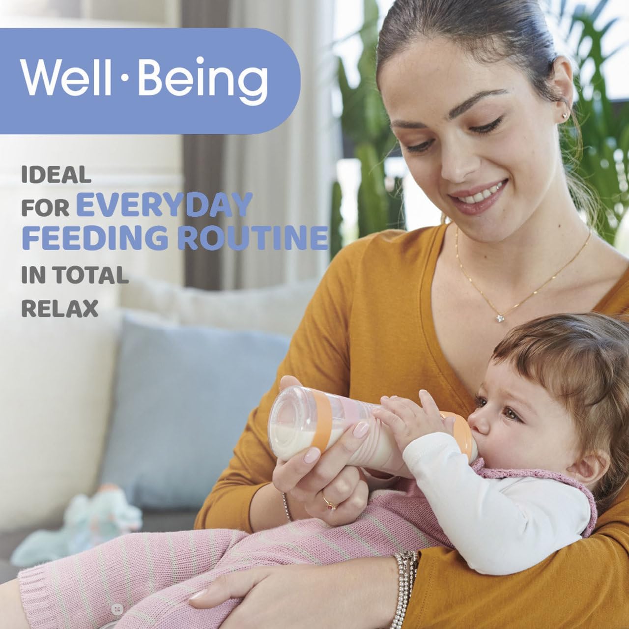 Chicco WellBeing_ Silicone_ Medium Flow_ Green Bottle - 250ml - Healtsy