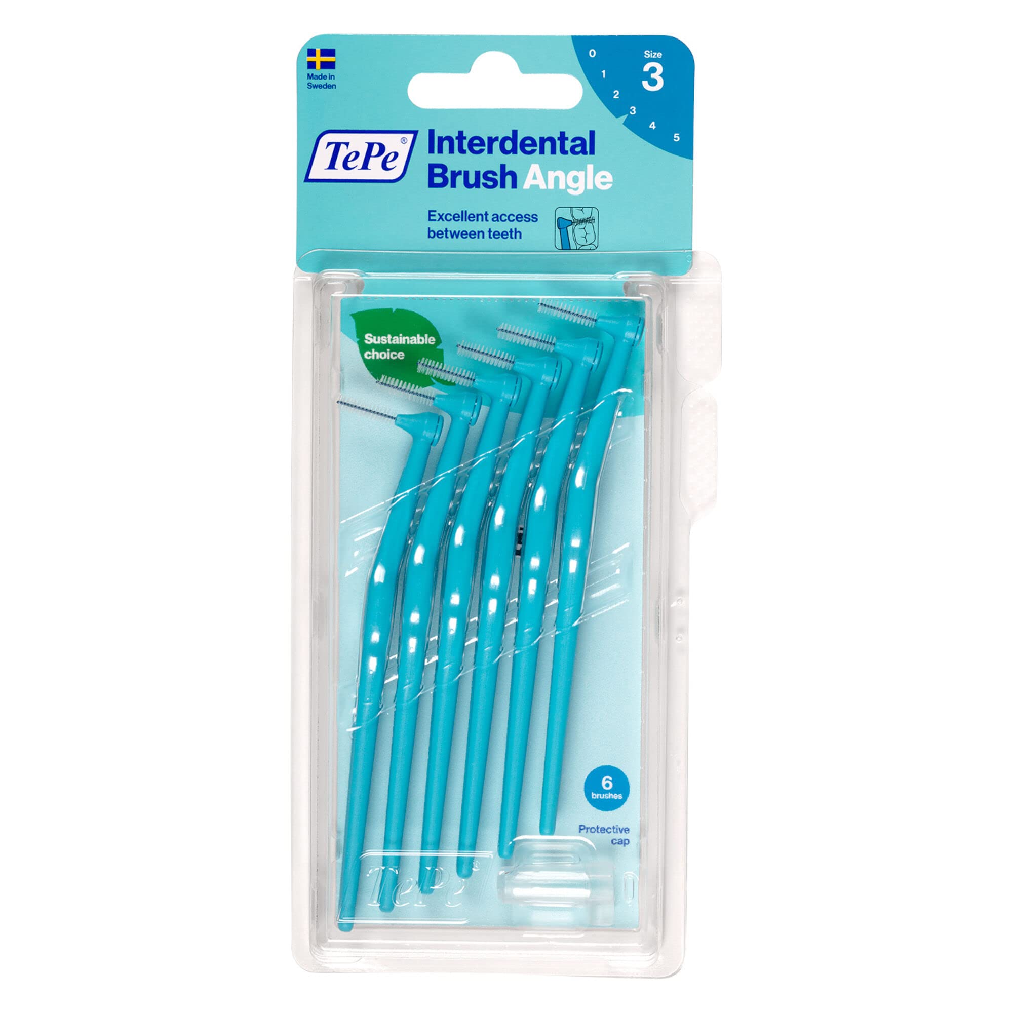 Original Tepe Intermediate Brush 0.6mm Blue (x6 units) - Healtsy