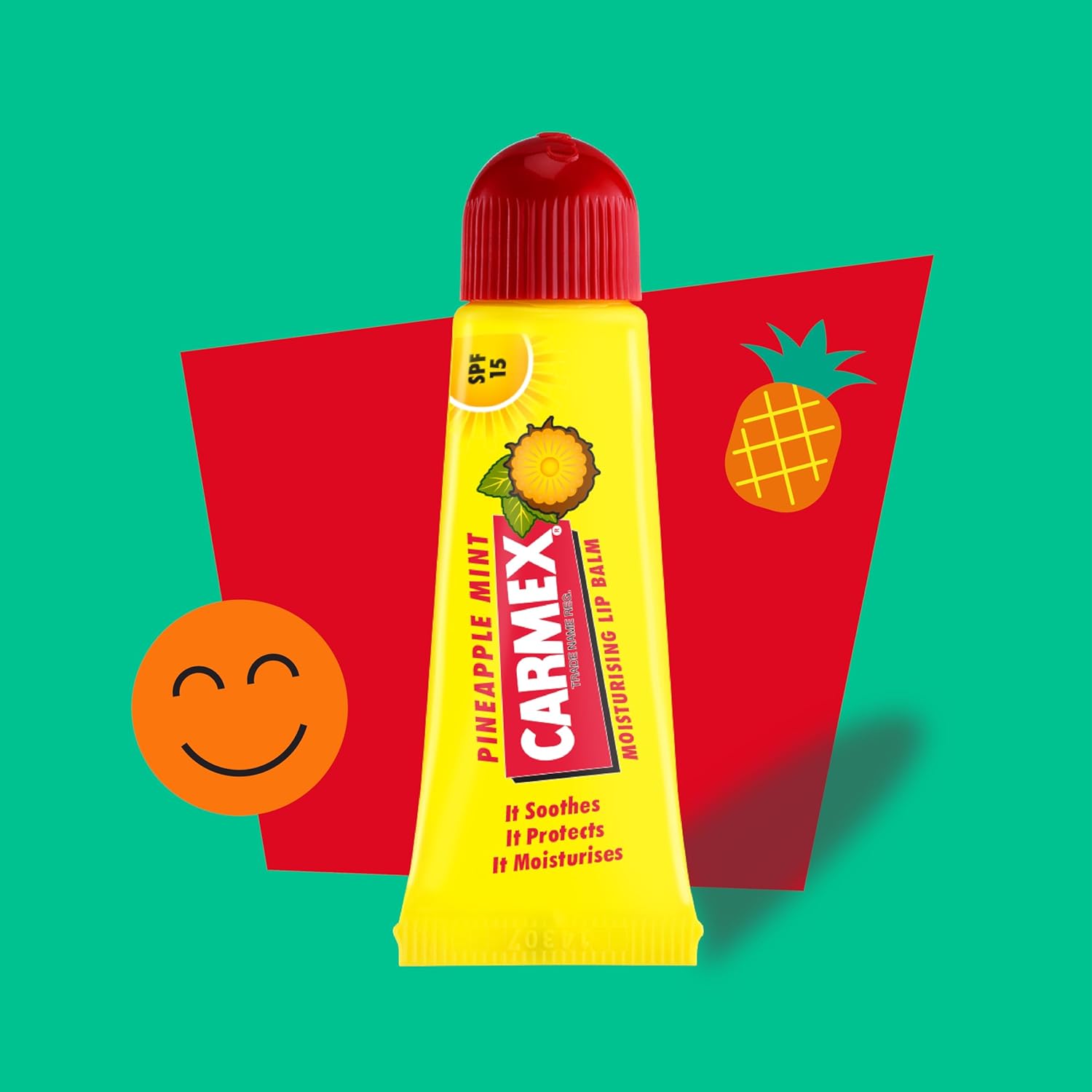Carmex Pineapple Mint Lip Moisturizer Tube SPF15 - 10g - Healtsy
