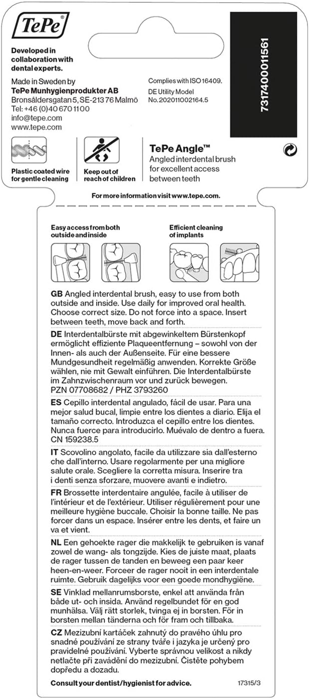 Original Tepe Intermediate Brush 0.6mm Blue (x6 units) - Healtsy